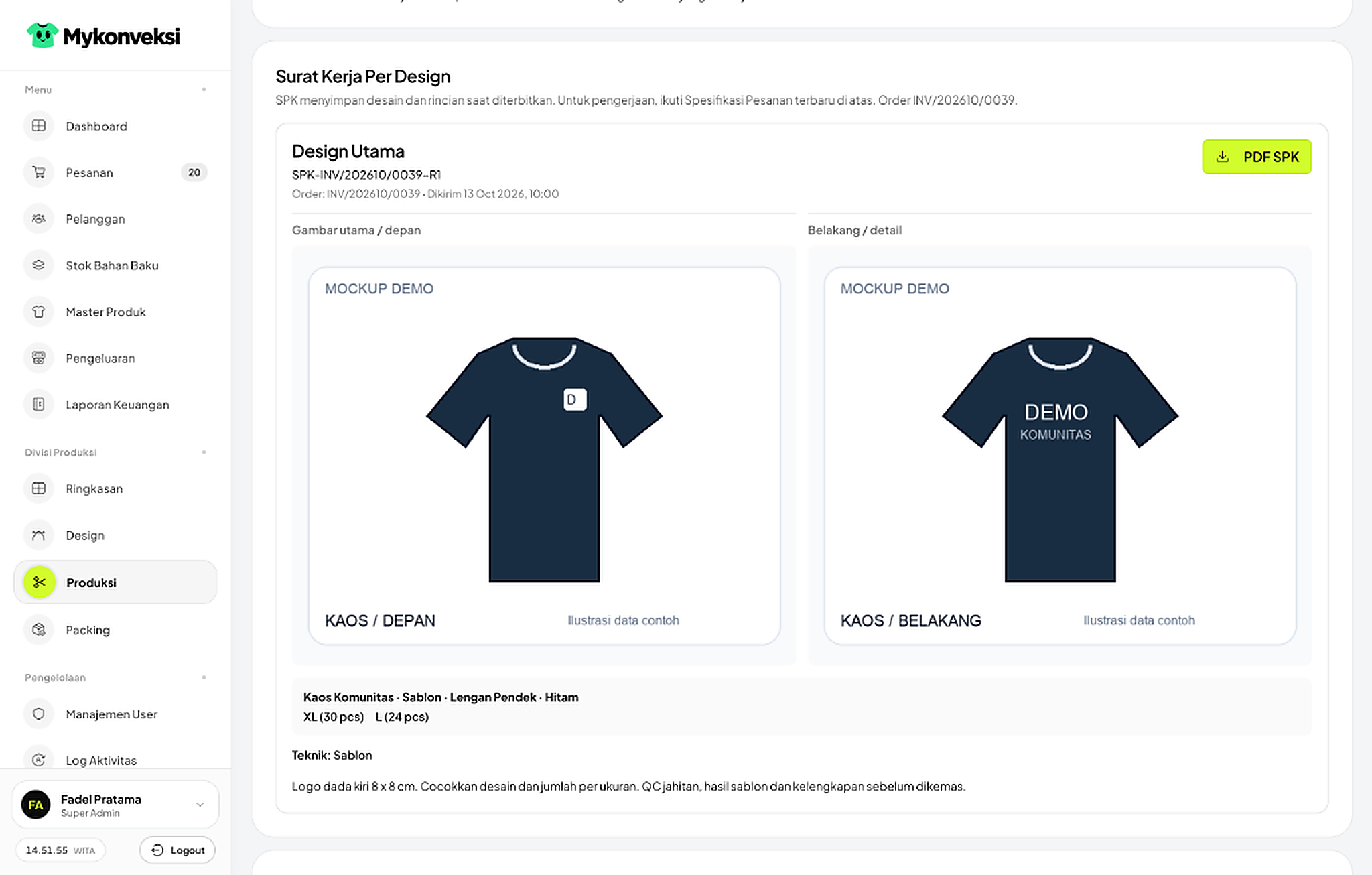 SPK per desain